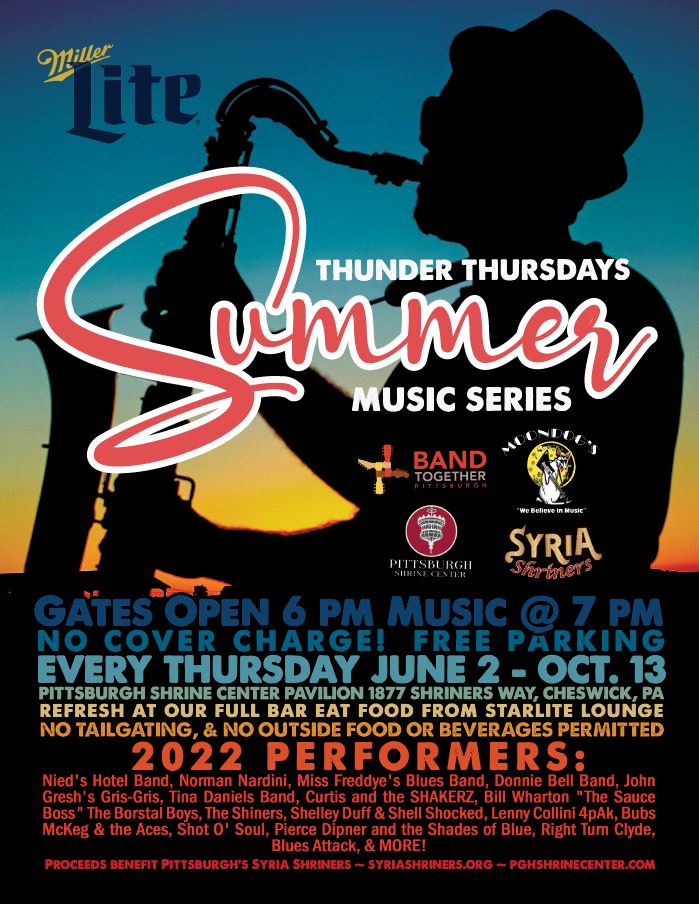 Miller Lite Thunder Thursdays Summer Music Series Poster