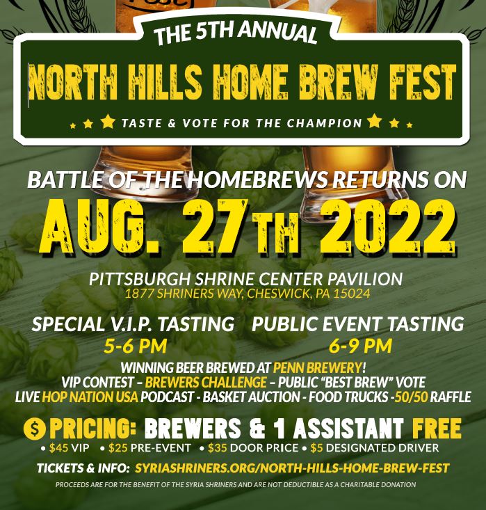 2022 North Hills Home Brew Fest Flyer